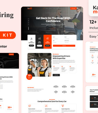 Kaymechanic – Elementor-Vorlagenkit für Autoreparatur und Autoservice
