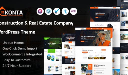 Konta – WordPress-Layout für Bau- und Immobilienunternehmen