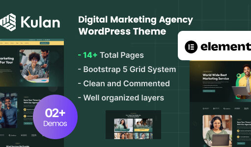 Kulan – WordPress-Layout für Agenturen für digitales Marketing
