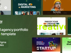 Parodie – Figma-Vorlage für das digitale Agenturportfolio