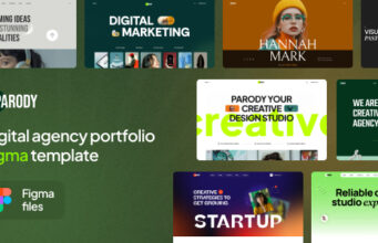 Parodie – Figma-Vorlage für das digitale Agenturportfolio