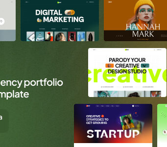 Parodie – Figma-Vorlage für das digitale Agenturportfolio