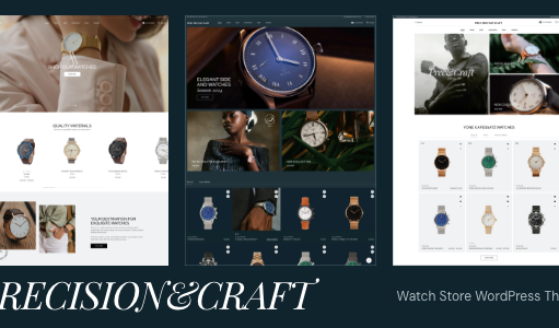 Precision&Craft – Watch Store WooCommerce WordPress Layout