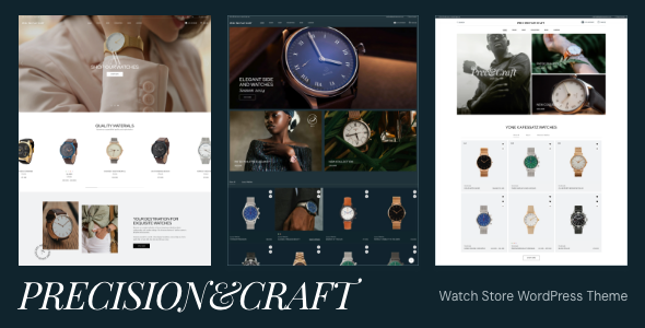 Precision&Craft – Watch Store WooCommerce WordPress Layout