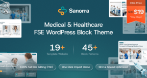 Sanorra – FSE-WordPress-Block-Template für Medizin und Gesundheitswesen