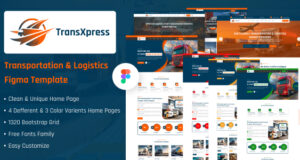 TransXpress – Figma-Vorlage für Transport und Logistik