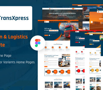 TransXpress – Figma-Vorlage für Transport und Logistik
