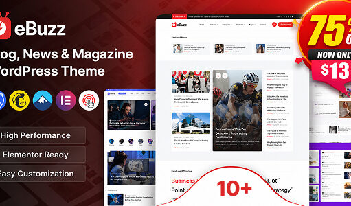 ebuzz – WordPress-Layout für Blogs, Nachrichten und Magazine