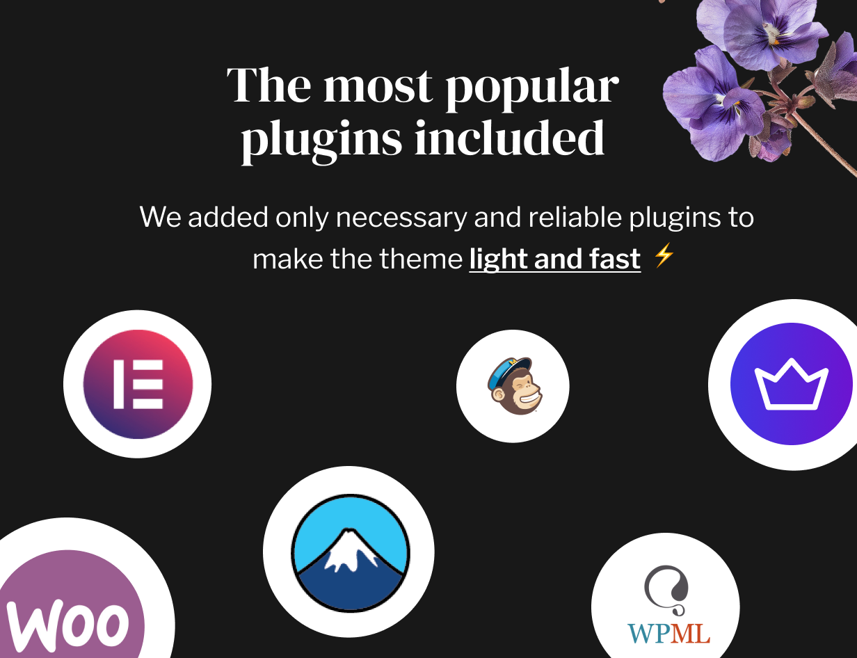 Florita WordPress Theme – Zuverlässige Plugins-Unterstützung