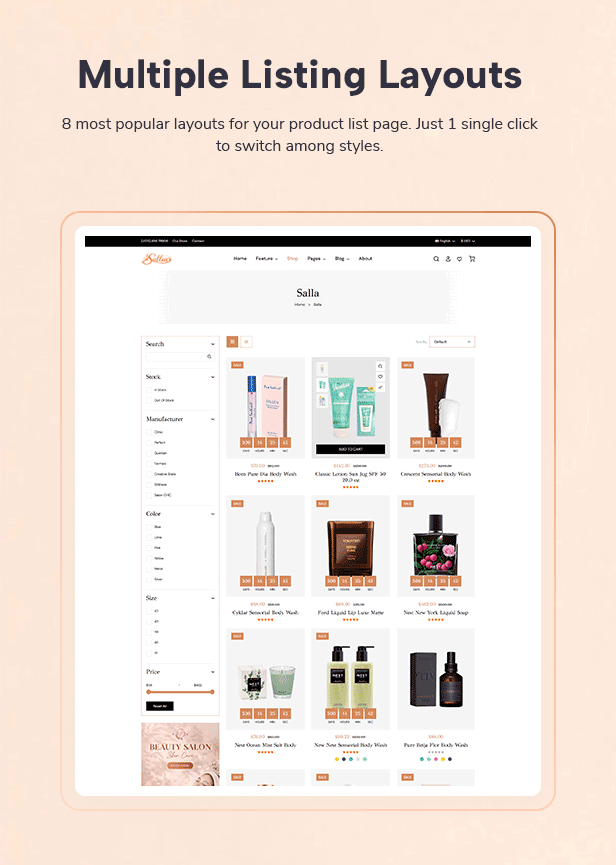Solla – Spa-, Beauty- und Hautpflege-WooCommerce-WordPress-Theme