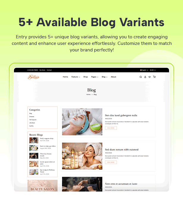 Solla – Spa-, Beauty- und Hautpflege-WooCommerce-WordPress-Theme