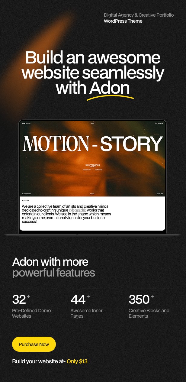 Adon – Kreativagentur-Portfolio-WordPress-Theme – 2