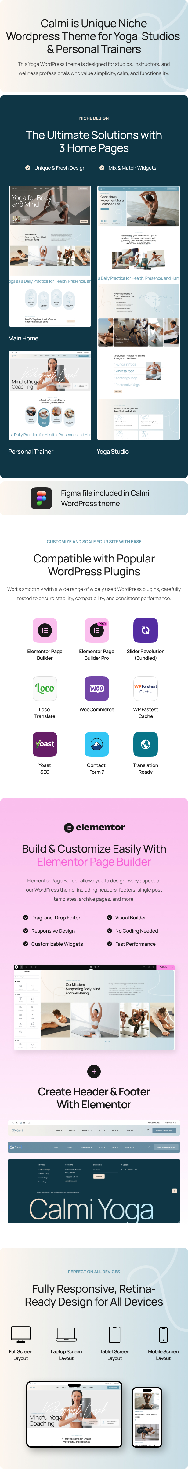 Calmi – Yoga Studios & Personal Instructors WordPress Theme – 1