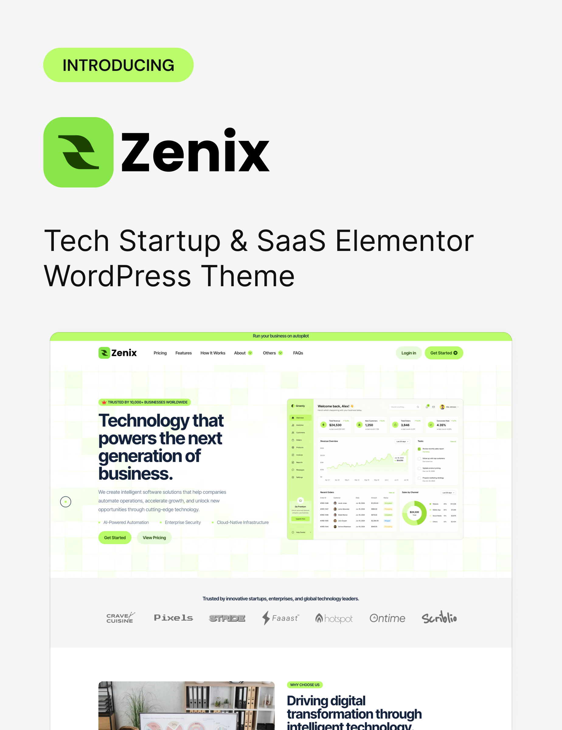 Zenix - Tech Startup & SaaS Elementor WordPress Theme - 2