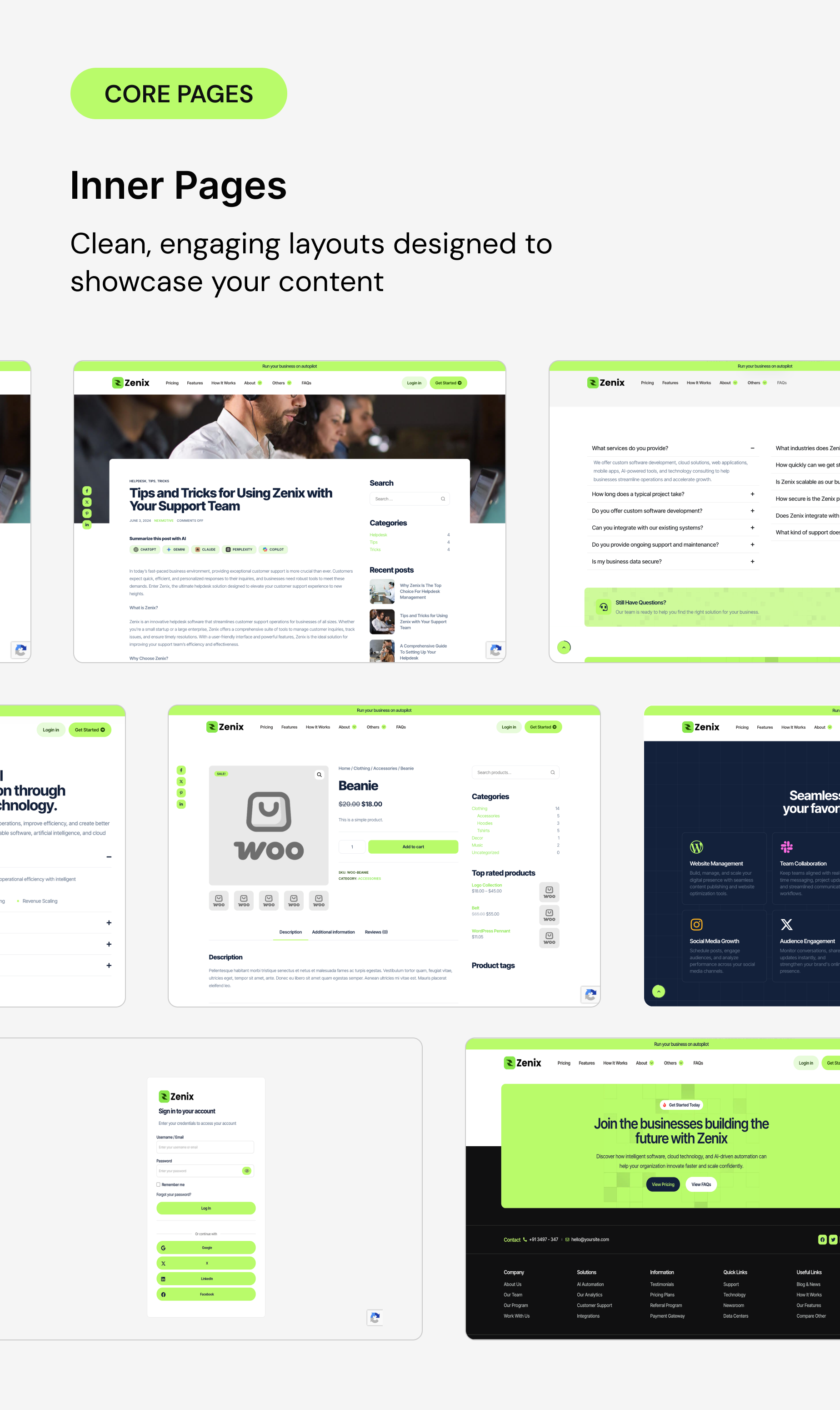 Zenix - Tech Startup & SaaS Elementor WordPress Theme - 5