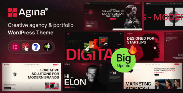Agina – WordPress-Template für Kreativagentur und Portfolio