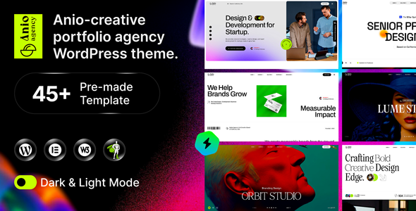 Anio – KI-SaaS-Startup- und Kreativagentur-WordPress-Template