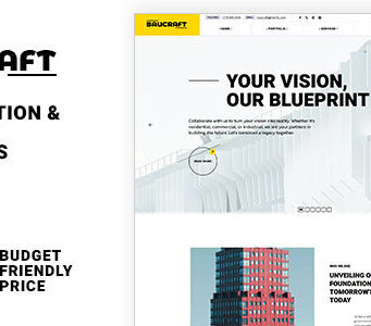 Baucraft – Bau-WordPress-Vorlage