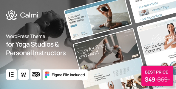 Calmi – WordPress-Template für Yoga-Studios und Personal-Lehrer