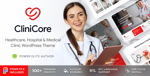 CliniCore – WordPress-Template für Gesundheitswesen, Klinik und Medizin
