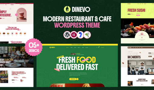 Dinevo – Modernes Restaurant- und Café-WordPress-Template