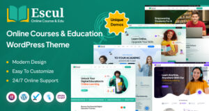Escul-Online-Kurse und Bildung WordPress-Template