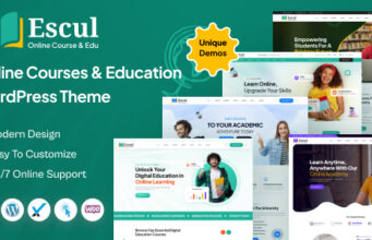 Escul-Online-Kurse und Bildung WordPress-Template