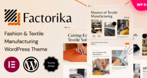 Factorika – WordPress-Vorlage für Mode- und Textilherstellung
