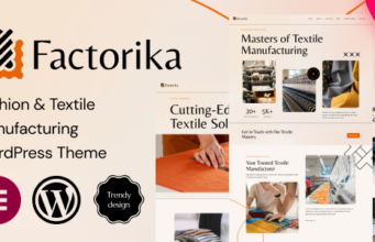 Factorika – WordPress-Vorlage für Mode- und Textilherstellung