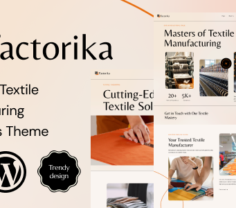 Factorika – WordPress-Vorlage für Mode- und Textilherstellung