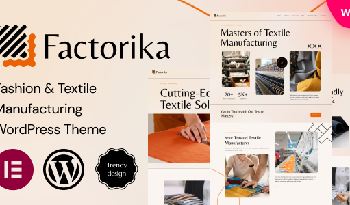 Factorika – WordPress-Vorlage für Mode- und Textilherstellung