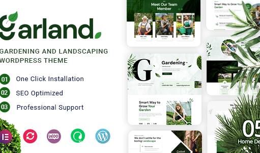 Garland – WordPress-Vorlage für Garten- und Landschaftsbau