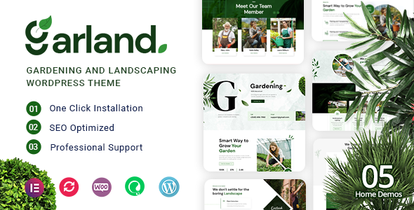 Garland – WordPress-Vorlage für Garten- und Landschaftsbau