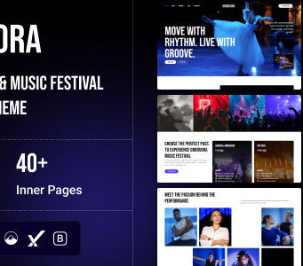Groovora – WordPress-Layout für Tanzstudio und Musikfestival