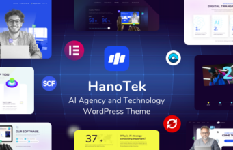 HanoTek – WordPress-Vorlage für KI-Agentur und Technologie