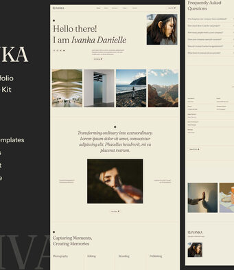 Ivanka – Foto- und Portfolio-Elementor-Vorlagen-Kit