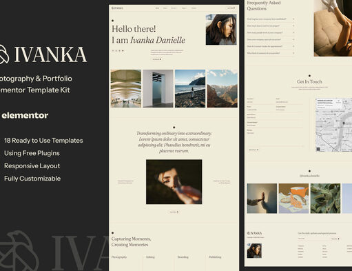 Ivanka – Foto- und Portfolio-Elementor-Vorlagen-Kit