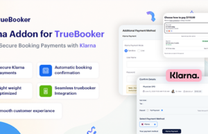 Klarna-Zahlungsintegration mit TrueBooker