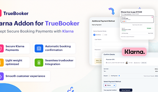 Klarna-Zahlungsintegration mit TrueBooker