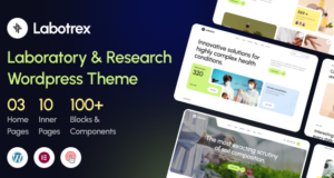 Labotrex – WordPress-Vorlage für Labor- und Wissenschaftsforschung + WooCommerce-Unterstützung