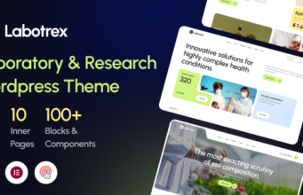 Labotrex – WordPress-Vorlage für Labor- und Wissenschaftsforschung + WooCommerce-Unterstützung