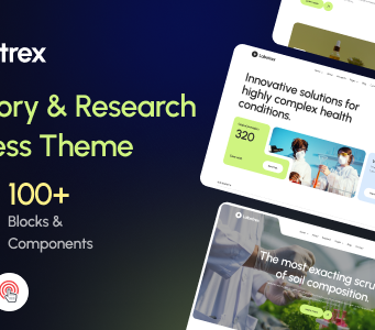 Labotrex – WordPress-Vorlage für Labor- und Wissenschaftsforschung + WooCommerce-Unterstützung