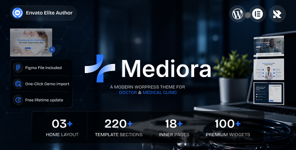 Mediora – Elementor-WordPress-Vorlage für Ärzte und medizinische Kliniken