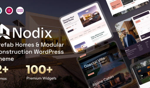 Nodix – WordPress-Layout für Fertighäuser und modularen Bau