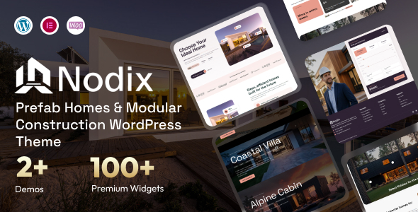 Nodix – WordPress-Layout für Fertighäuser und modularen Bau