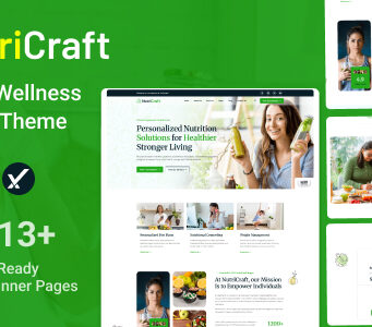 NutriCraft – WordPress-Vorlage für Ernährungsberater und Wellness