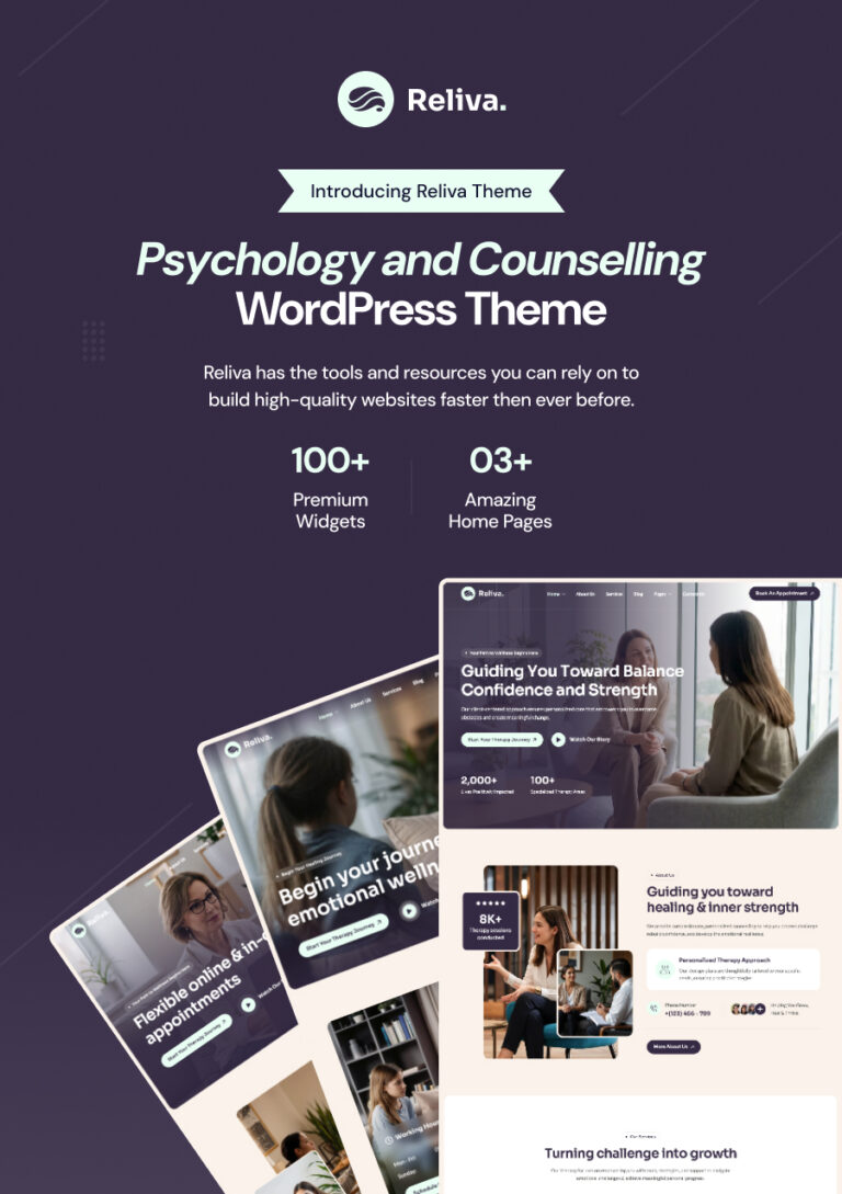 Reliva | WordPress-Layout für psychische Gesundheit und Beratung