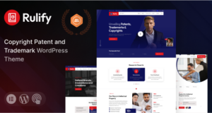 Rulify – WordPress-Vorlage für Anwaltskanzleien zur Beratung im Bereich des geistigen Eigentums