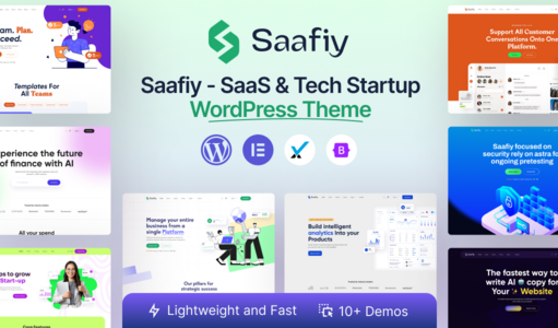 Saafiy – Saas & Tech Startup WordPress Template