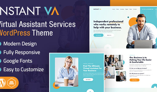 Sofortige VA | WordPress-Layout für den virtuellen Assistenten